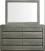 Elements International Zig Mirror in Grey - Vida Furniture (Laredo,TX)