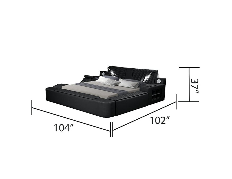 Galaxy Home Zoya King Bed in White - Vida Furniture (Laredo,TX)