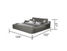 Galaxy Home Zoya King Bed in Grey - Vida Furniture (Laredo,TX)